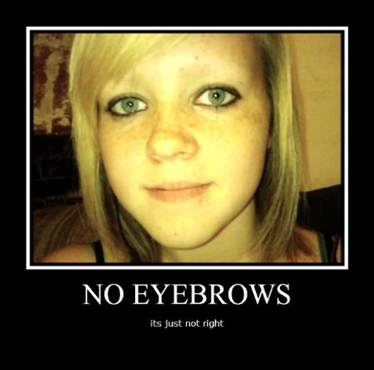 no eyebrows